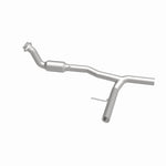 MagnaFlow 5451154 carb direct-fit catalytic converter, side view of the turntable spin
