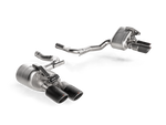 Akrapovic Porsche Panamera 4/Sport Turismo (971) Slip-On Race Line (Titanium) S-PO/TI/13 for Porsche Panamera / 4 / Sport Turismo 971 2017-2023, angled view