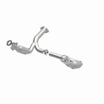 MagnaFlow 5451194 carb direct-fit catalytic converter, opposite front three-quarter view of the turntable spin