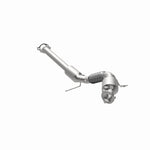 MagnaFlow 21-685 oem grade direct-fit catalytic converter, side view of the turntable spin