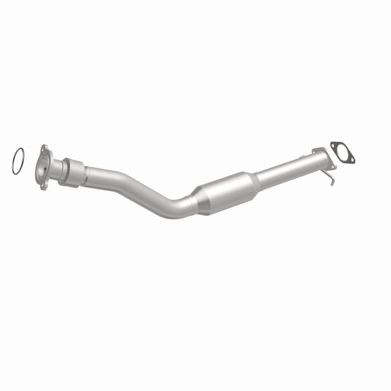 MagnaFlow 4481433 carb direct-fit catalytic converter, front three-quarter view of the turntable spin