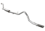 A top view of Stillen Cat Back Rear Exit Exhaust System Polished Tips for Toyota Tacoma 2024+ with white background
