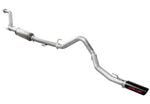 A top view of Stillen Cat Back Rear Exit Exhaust System Black Tips for Toyota Tacoma 2024+ with white background