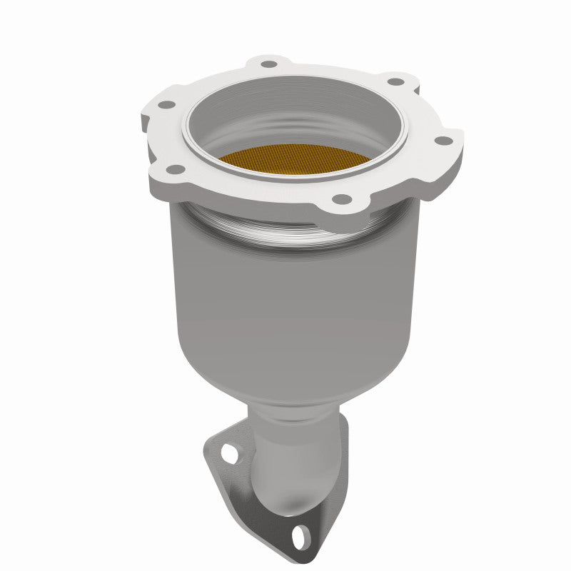 MagnaFlow 5582296 carb direct-fit catalytic converter, opposite side view of the turntable spin