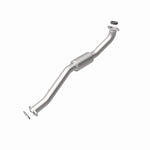 MagnaFlow 5582206 carb direct-fit catalytic converter, rear view of the turntable spin