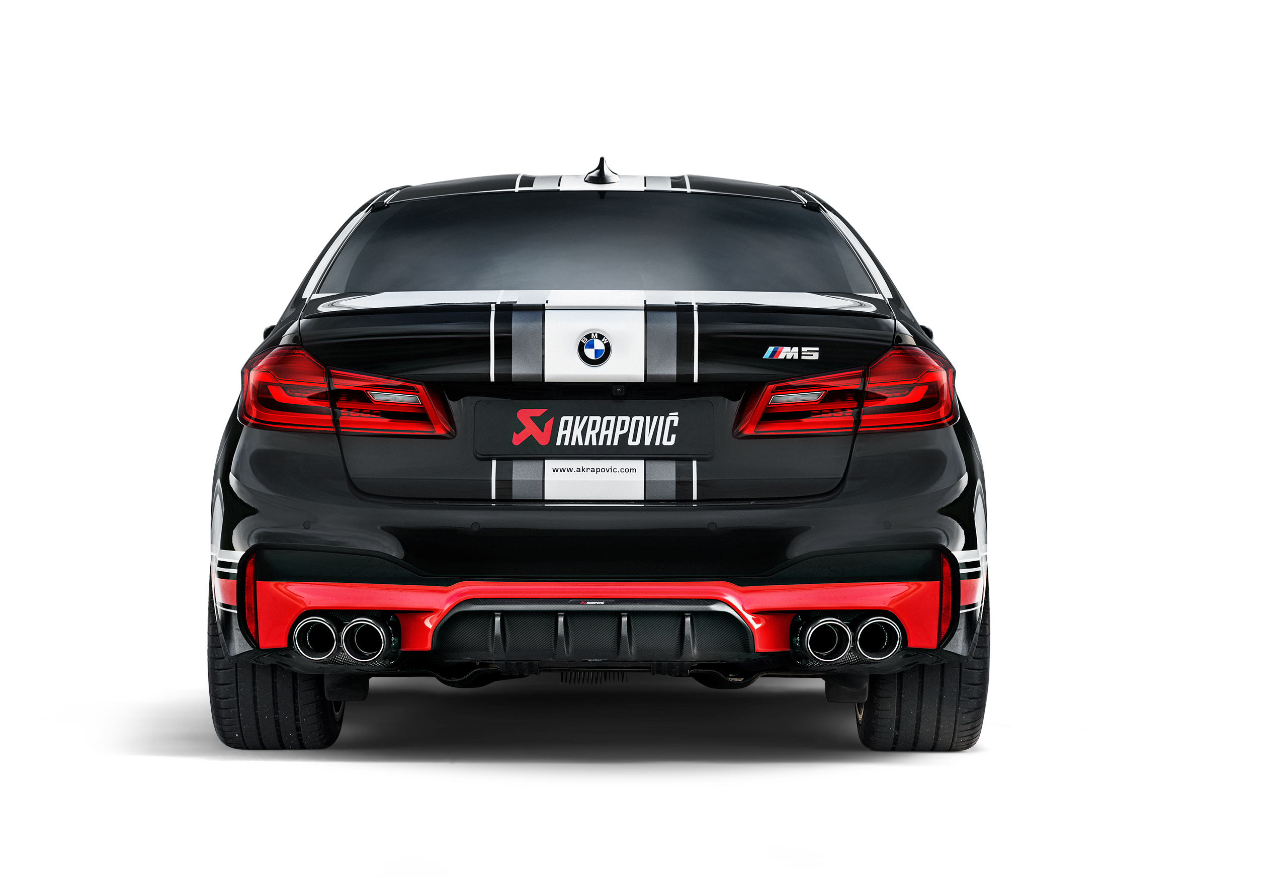 Akrapovic Evolution Line (Titanium) S-BM/T/2H for BMW M5 (F90) 2018-2023, rear view
