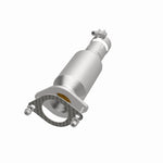 MagnaFlow 5592221 carb direct-fit catalytic converter, opposite front three-quarter view of the turntable spin