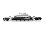 Akrapovic BMW M5 (F90) Rear Carbon Fiber Diffuser - High Gloss w/ Red/White Akrapovic Logo DI-BM/CA/5/G/RS for BMW M5 F90 2018-2023, side view