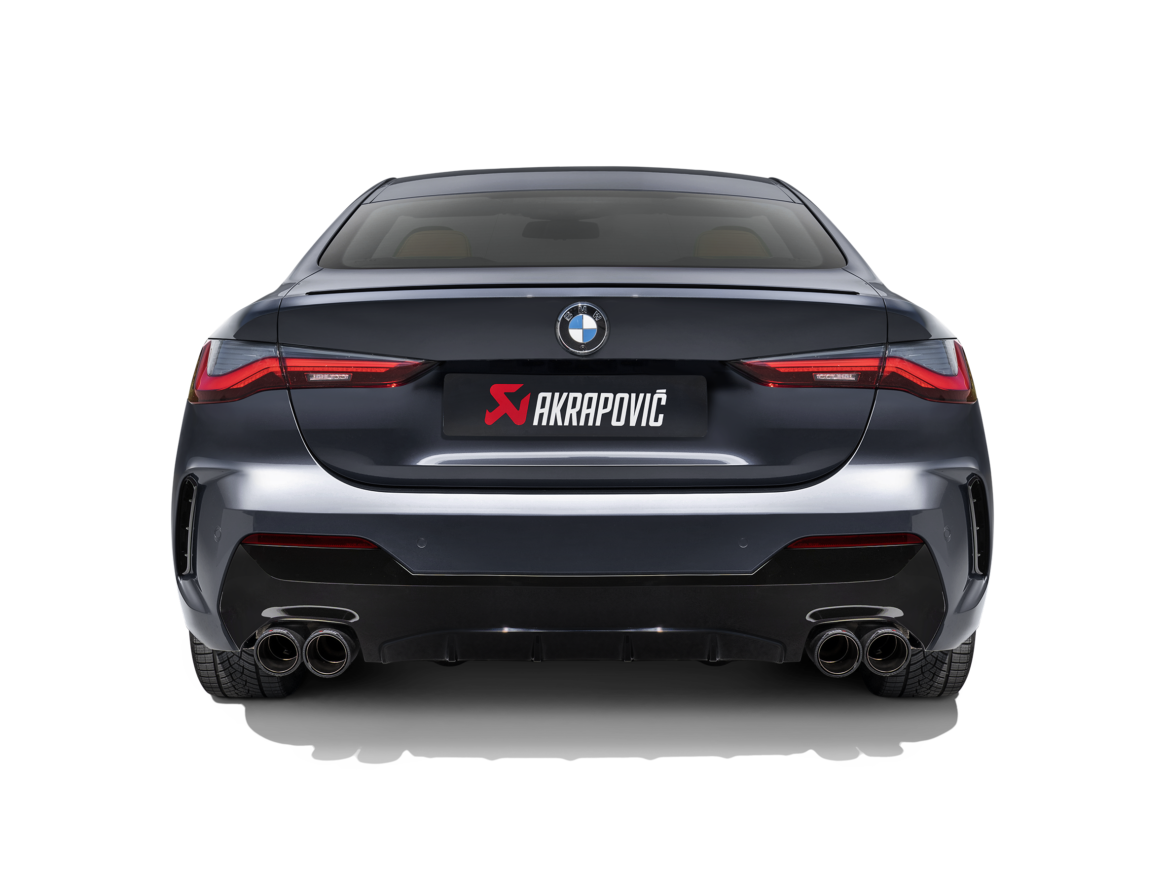Akrapovic BMW M440i (G22, G23) Slip-On Line (Titanium) (Requires BMW Part #18308686640) S-BM/T/31H for BMW M440i G22/G23 2021-2027, side view
