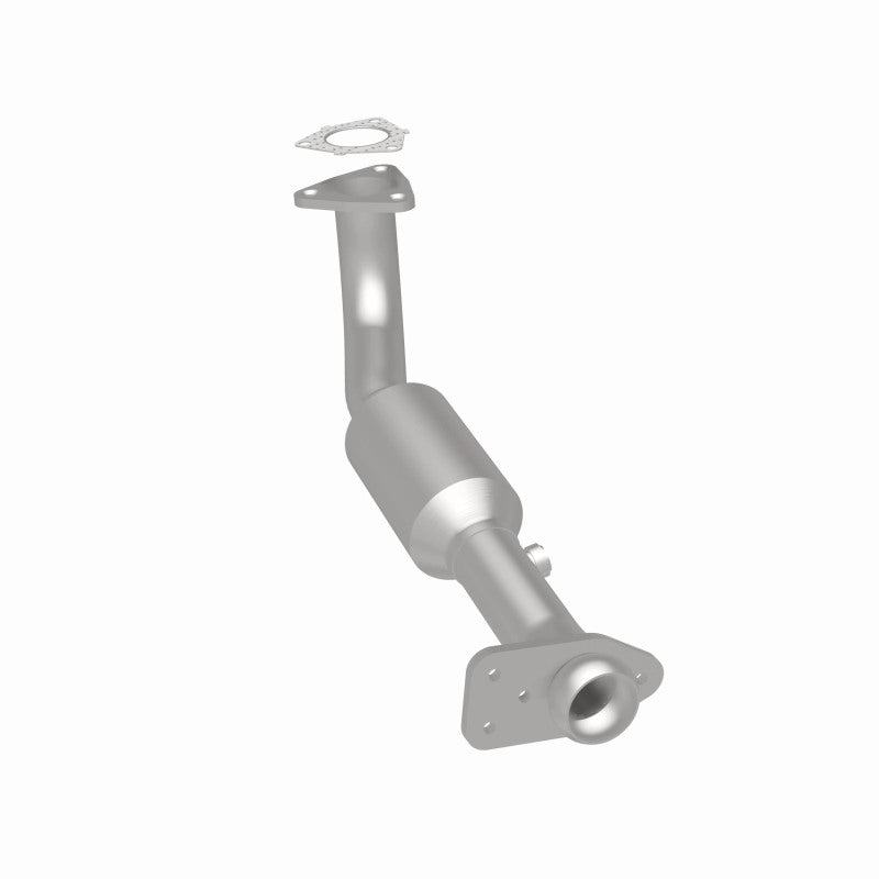MagnaFlow 3322471 carb direct-fit catalytic converter, rear three-quarter view of the turntable spin