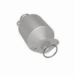 MagnaFlow 3322656 carb direct-fit catalytic converter, rear three-quarter view of the turntable spin