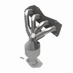 MagnaFlow 5582327 carb manifold converter, opposite front three-quarter view of the turntable spin