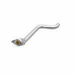MagnaFlow 5561400 carb direct-fit catalytic converter, opposite front three-quarter view of the turntable spin