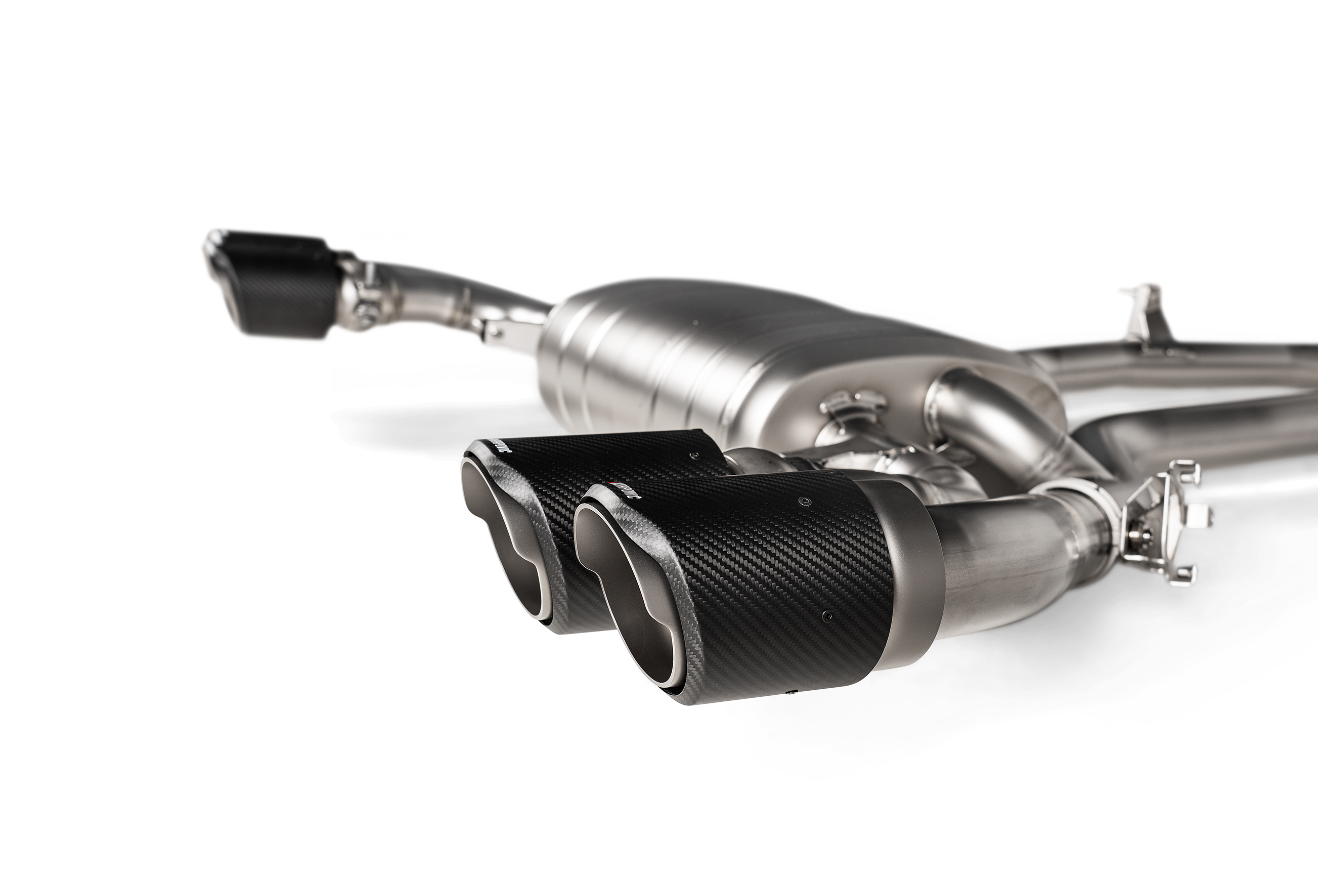 Akrapovic BMW X3 M/X4 M (F97/F98) Slip-On Line (Titanium) S-BM/T/10H for BMW X3 M F97 2020-2024, side view