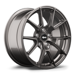 Gunmetal alloy wheel with Y-spoke design and black center cap on white background - APEX Wheels wheel for 19x11 ET75 5x120.65 - Anthracite
