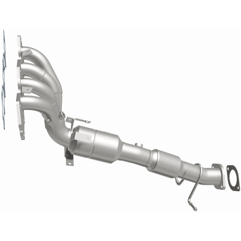 Unmounted side view with the outlet flange at right