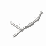 MagnaFlow 4583744 carb direct-fit catalytic converter, rear view of the turntable spin