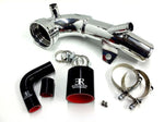 A top view of Evolution Racewerks BMW 535i N54 (3.0TT) Diverter Valve Charge Pipe in Polish Finish