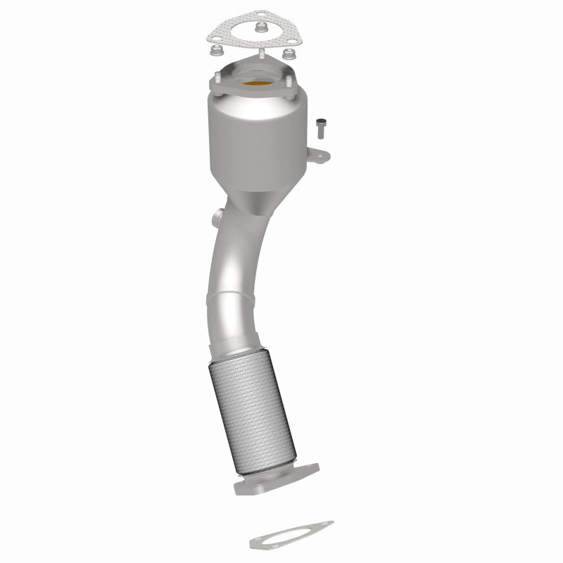 MagnaFlow 52368 oem grade direct-fit catalytic converter, rear three-quarter view of the turntable spin