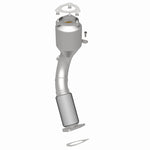 MagnaFlow 52368 oem grade direct-fit catalytic converter, rear three-quarter view of the turntable spin