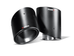 Akrapovic Tail pipe set (Carbon) TP-NIZ34-C for Nissan 370Z (Z34) 2009-2020, angled view