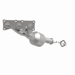 MagnaFlow 5531719 carb manifold converter, front three-quarter view of the turntable spin