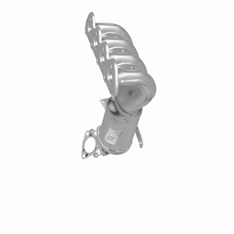 MagnaFlow 5531145 carb manifold converter, rear three-quarter view of the turntable spin