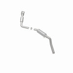 MagnaFlow 21-510 oem grade direct-fit catalytic converter, rear three-quarter view of the turntable spin