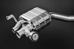 Capristo Bentley Continental W12 valved muffler from the outlet side with valve actuator