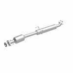 MagnaFlow 52547 oem grade direct-fit catalytic converter, front three-quarter view of the turntable spin