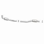 MagnaFlow 551202 carb direct-fit catalytic converter, side view of the turntable spin