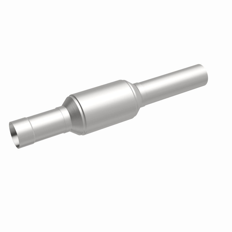 MagnaFlow 3391476 carb direct-fit catalytic converter, front three-quarter view of the turntable spin