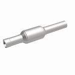 MagnaFlow 3391476 carb direct-fit catalytic converter, front three-quarter view of the turntable spin