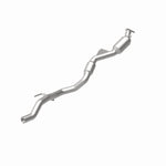 MagnaFlow 5551410 carb direct-fit catalytic converter, rear view of the turntable spin