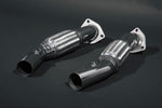 Capristo F430 Scuderia cat spare pipes with flex sections, polished stainless
