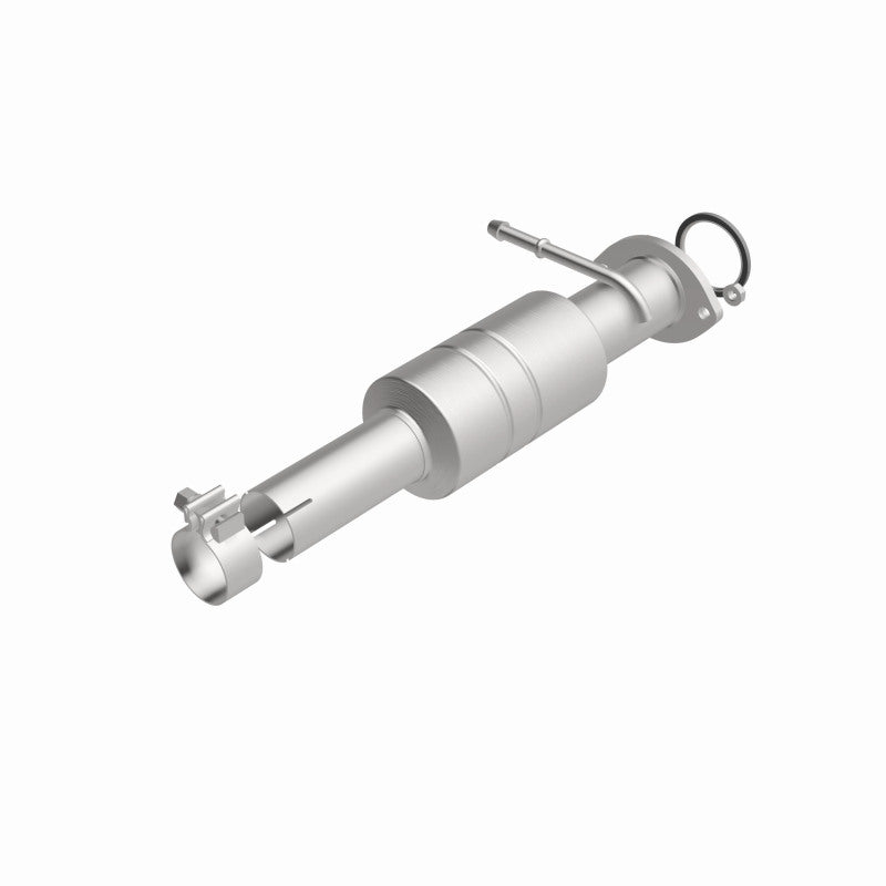 MagnaFlow 5592207 carb direct-fit catalytic converter, rear view of the turntable spin