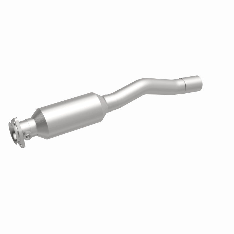 MagnaFlow 3322949 carb direct-fit catalytic converter, front three-quarter view of the turntable spin