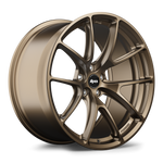Bronze finished forged aluminum wheel with five-spoke Y-design and center cap displaying five bolt holes - APEX Wheels wheel for 20x10.5 ET35 5x120 - Satin Bronze
