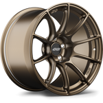 Bronze finished alloy wheel with 10-spoke design, forged construction, shown at three-quarter angle on white background - APEX Wheels wheel for 18x10.5 ET22 5x120 - Satin Bronze