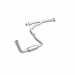 MagnaFlow 5451582 carb direct-fit catalytic converter, front three-quarter view of the turntable spin