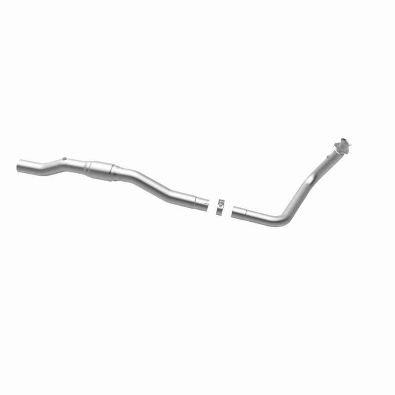MagnaFlow 24223 hm grade direct-fit catalytic converter, opposite rear three-quarter view of the turntable spin