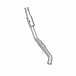 MagnaFlow 21-551 oem grade direct-fit catalytic converter, rear three-quarter view of the turntable spin