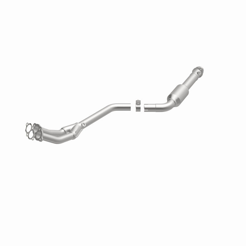 MagnaFlow 4481662 carb direct-fit catalytic converter, opposite front three-quarter view of the turntable spin