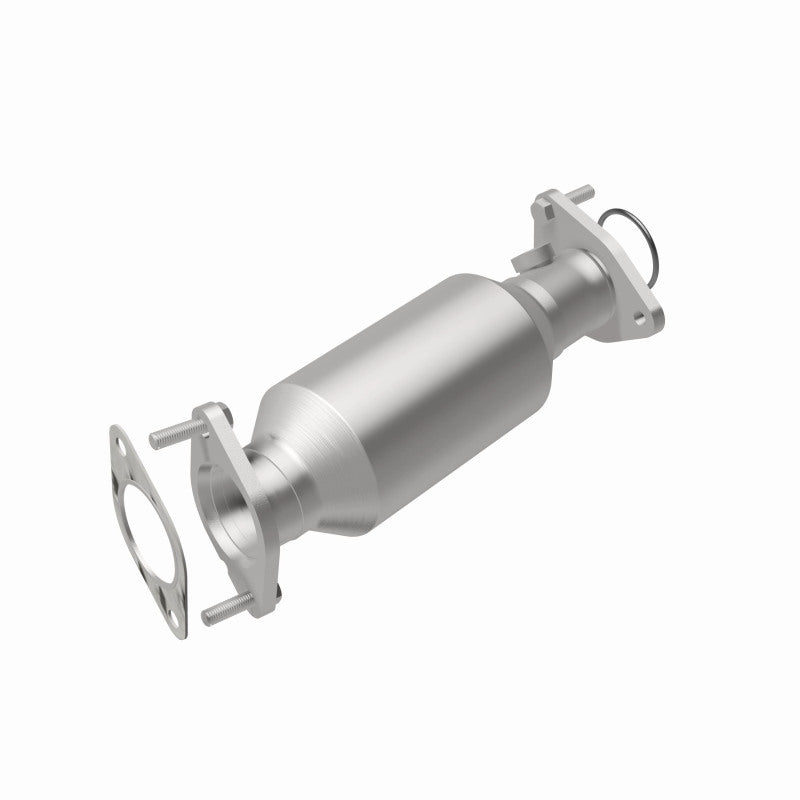 MagnaFlow 5481668 carb direct-fit catalytic converter, rear view of the turntable spin