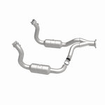 MagnaFlow 5451760 carb direct-fit catalytic converter, side view of the turntable spin
