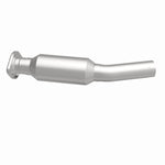 MagnaFlow 5592749 carb direct-fit catalytic converter, side view of the turntable spin
