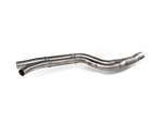Akrapovic Toyota Supra (A90) w/o OPF/GPF Evolution Link Pipe Set (SS) (No Hardware Included) E-TY/SS/1 for Toyota GR Supra A90 2020-2027, angled view
