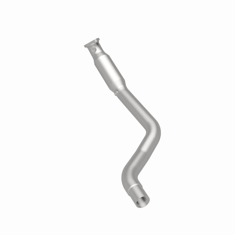 MagnaFlow 4561965 carb direct-fit catalytic converter, rear three-quarter view of the turntable spin