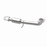 MagnaFlow 5592529 carb direct-fit catalytic converter, opposite rear three-quarter view of the turntable spin