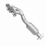 MagnaFlow 5531446 carb manifold converter, side view of the turntable spin